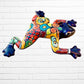 Talavera Gordo wall frog Azul left side