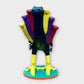 Ortega Floral rooster folk Art 13” back