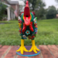 Ortega Floral Folk Art Rooster 13”