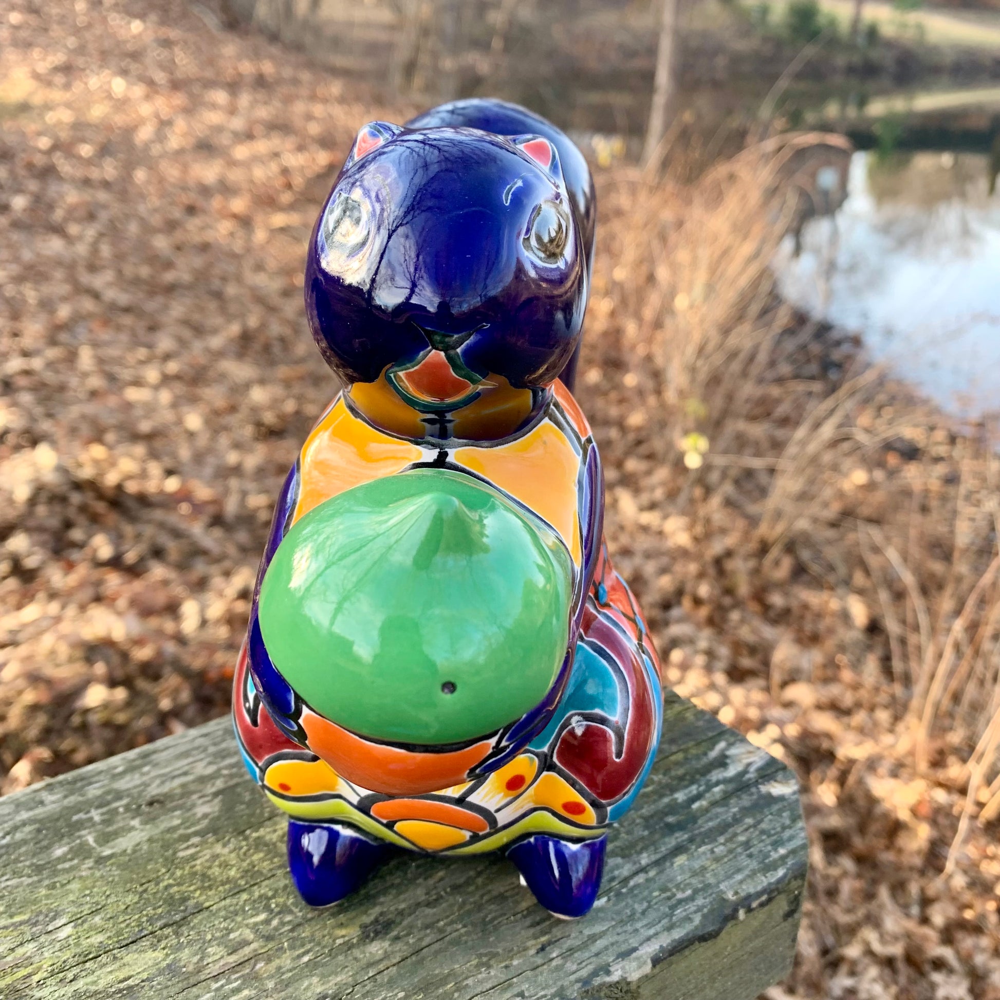 Talavera Pottery Squirrel Nut Front