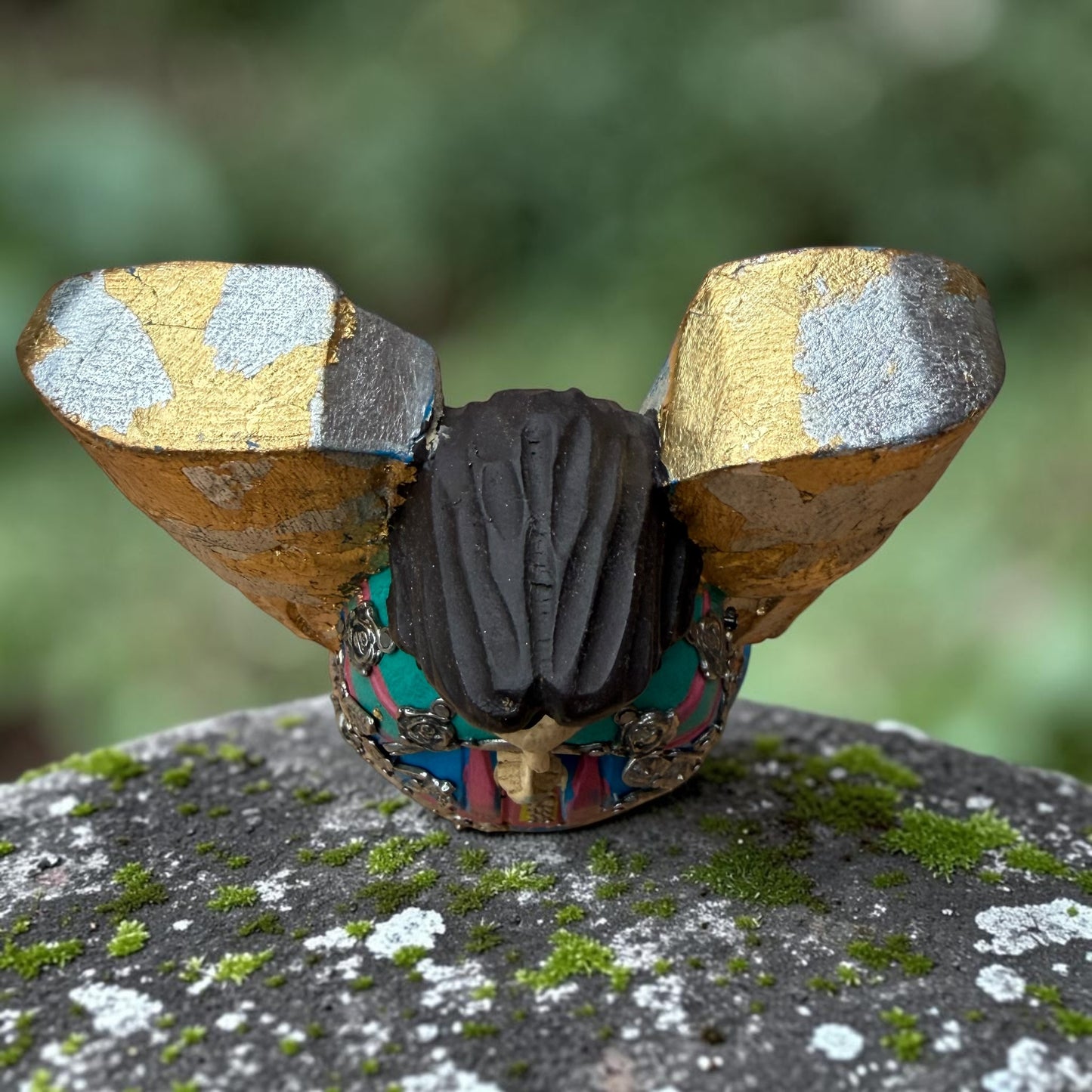 Milagros Wood Guardian Angel Sculpture