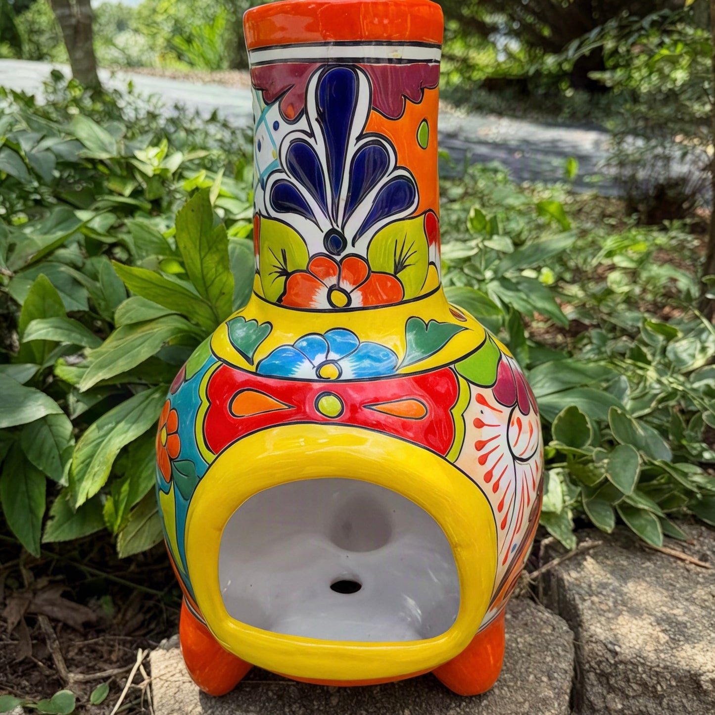 Talavera Chiminea Candle Holder