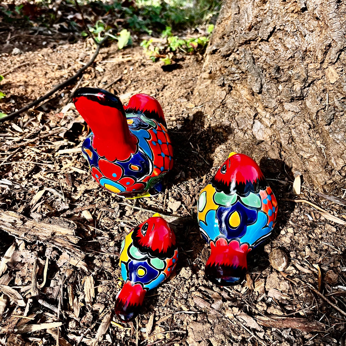 Talavera pottery birds back