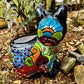 Cat kitchen planter pot back