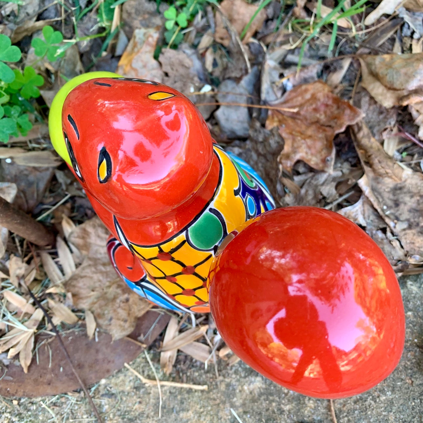 Talavera Pottery Squirrel holding nut top