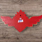 Winged Mexican Milagros Sacred Heart wood wall art Back