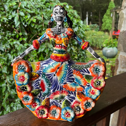 Talavera Mexican Catrina Ballerina Dancer Doll 