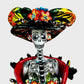 Mexican Catrina skeleton doll with butterflies grande