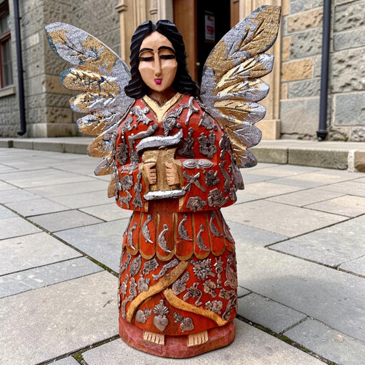 Milagros Guardian Angel Holding Scroll