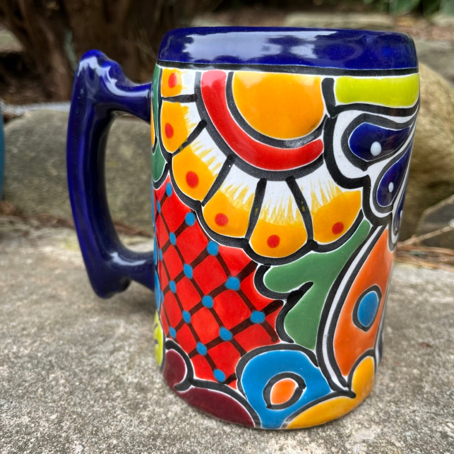 Mexican Talavera Cup Extra Large Blue