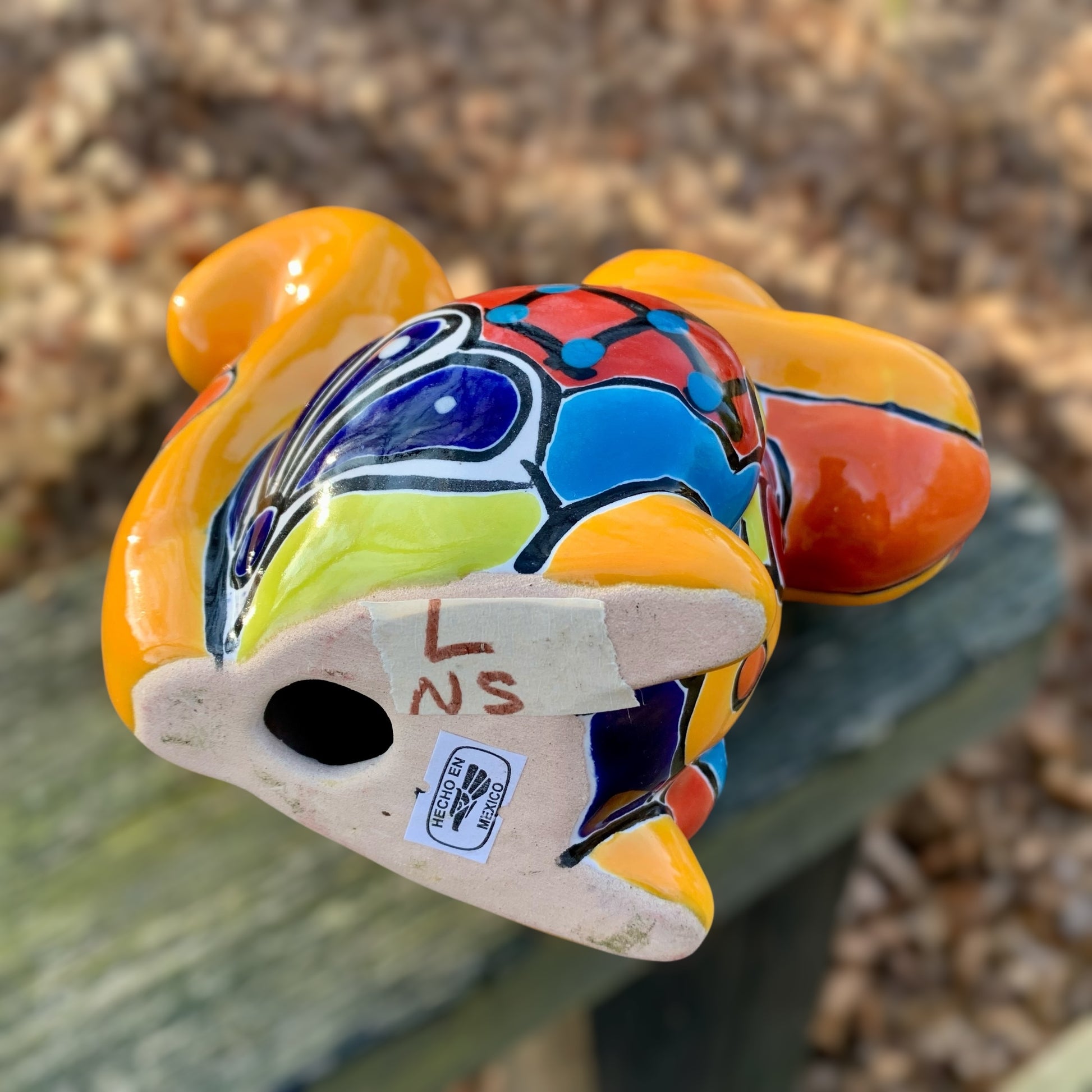 Talavera Pottery Squirrel Nut Bottom