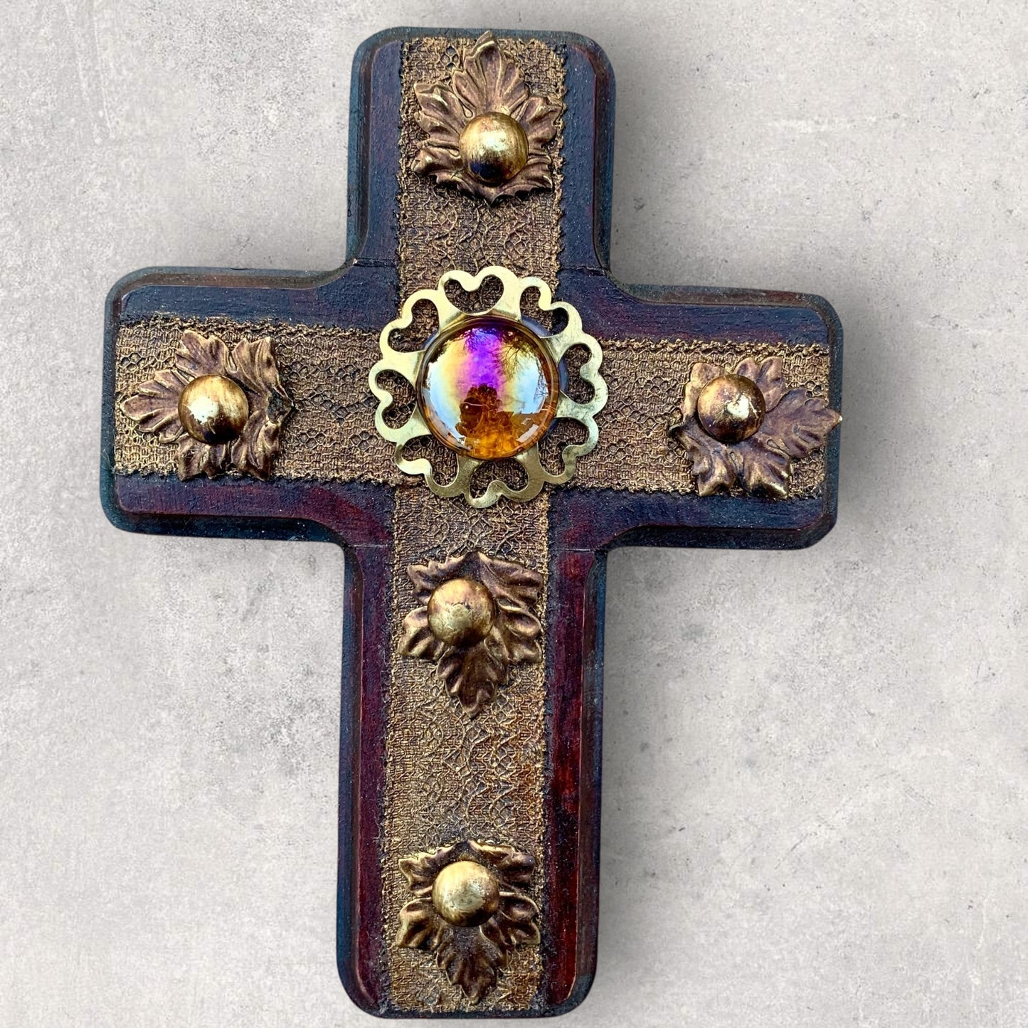 Rustic Wood Medallion Cross