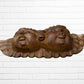 Wood Winged Rustic Cherub Faces
