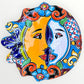 Mexica Talavera Sun and moon profile wall art