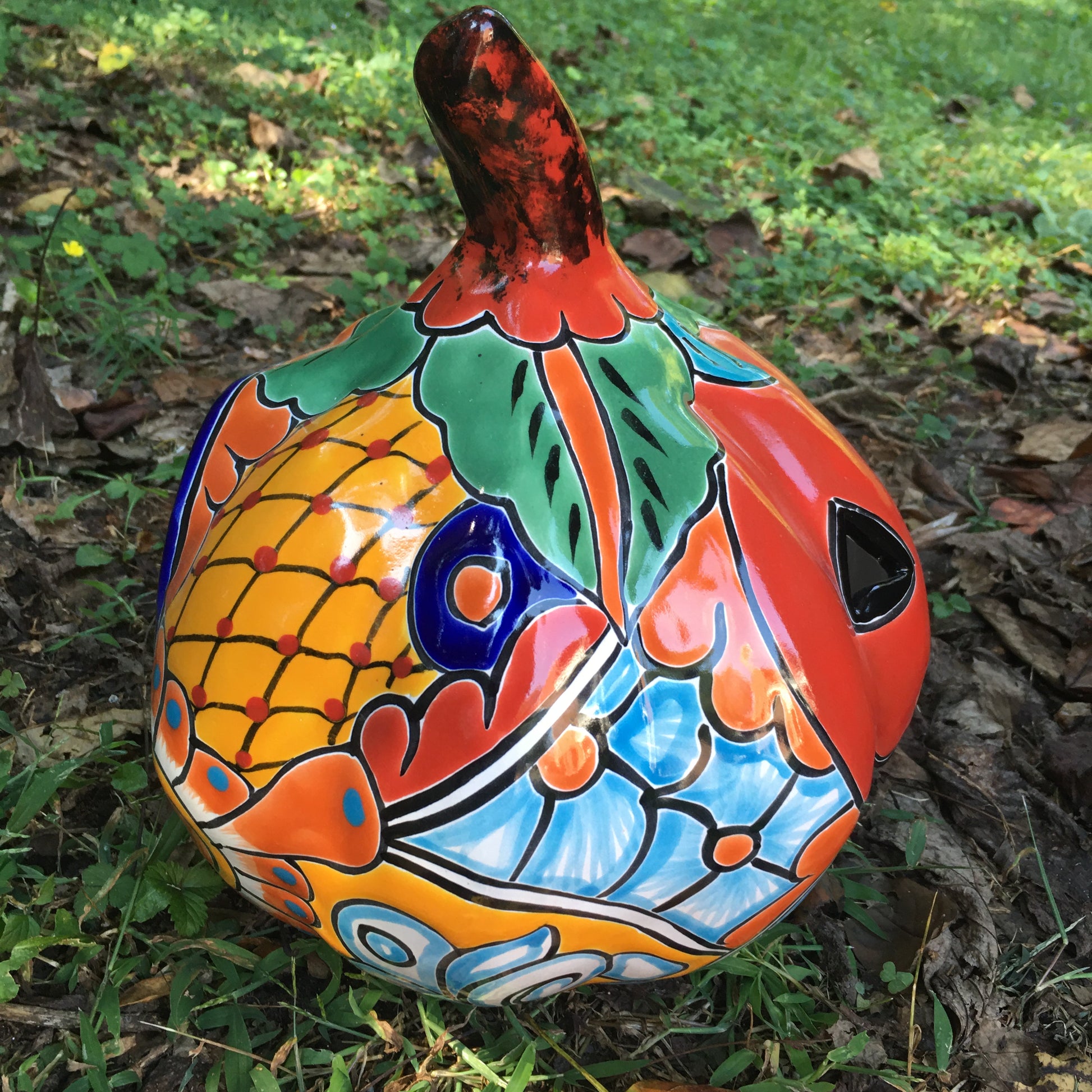 Talavera pumpkin large left side 