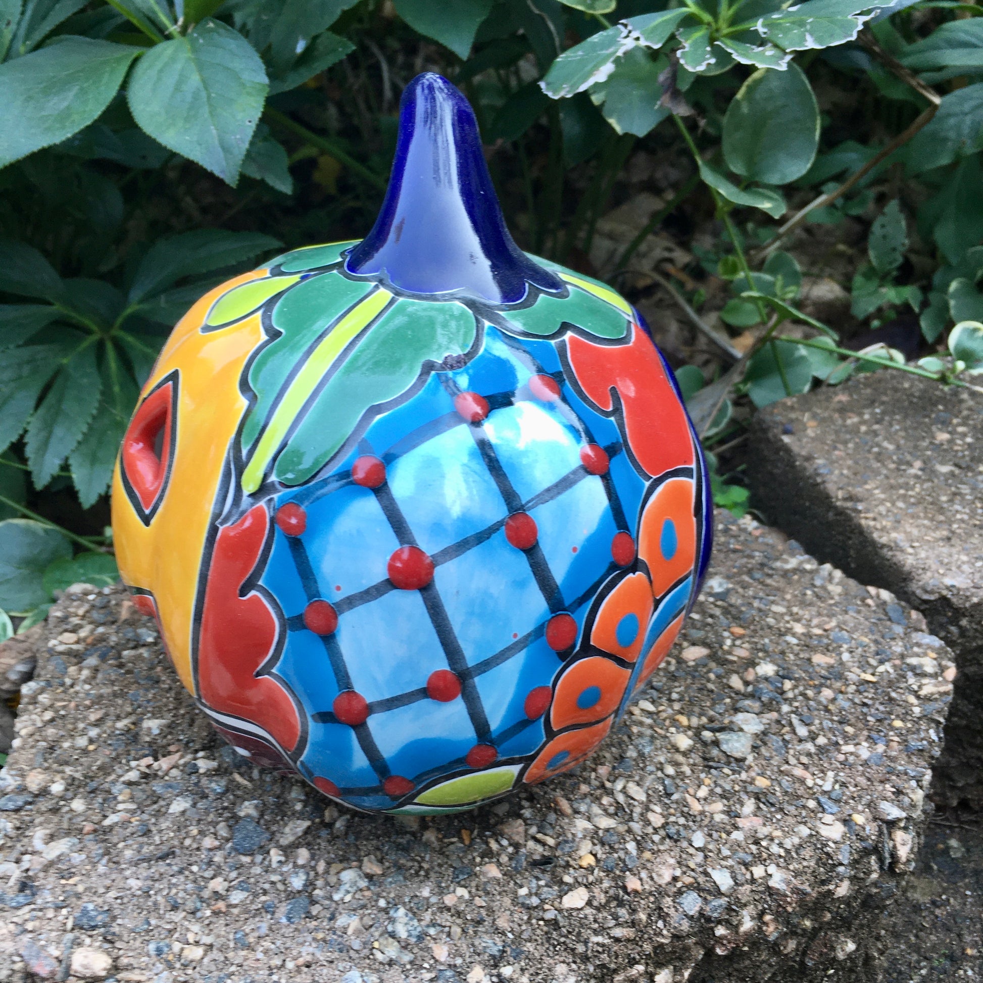Talavera pumpkin calabaza side