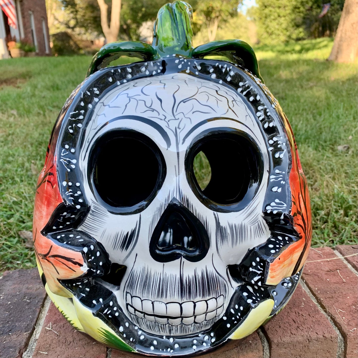 Calabaza Craneo - Talavera Pumpkin