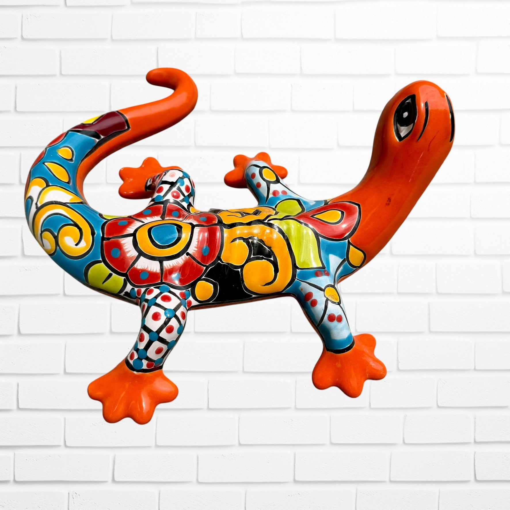 Mexican Talavera Grande Lizard Salamander left side
