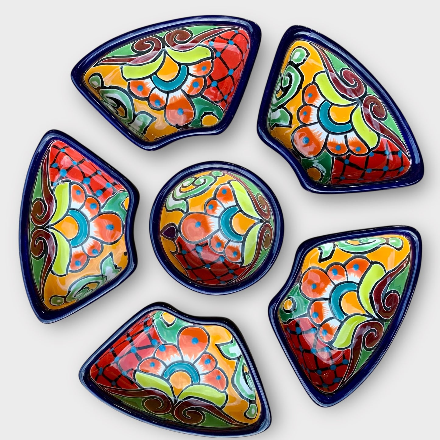Mexican Talavera sectional serving dish  Sections 