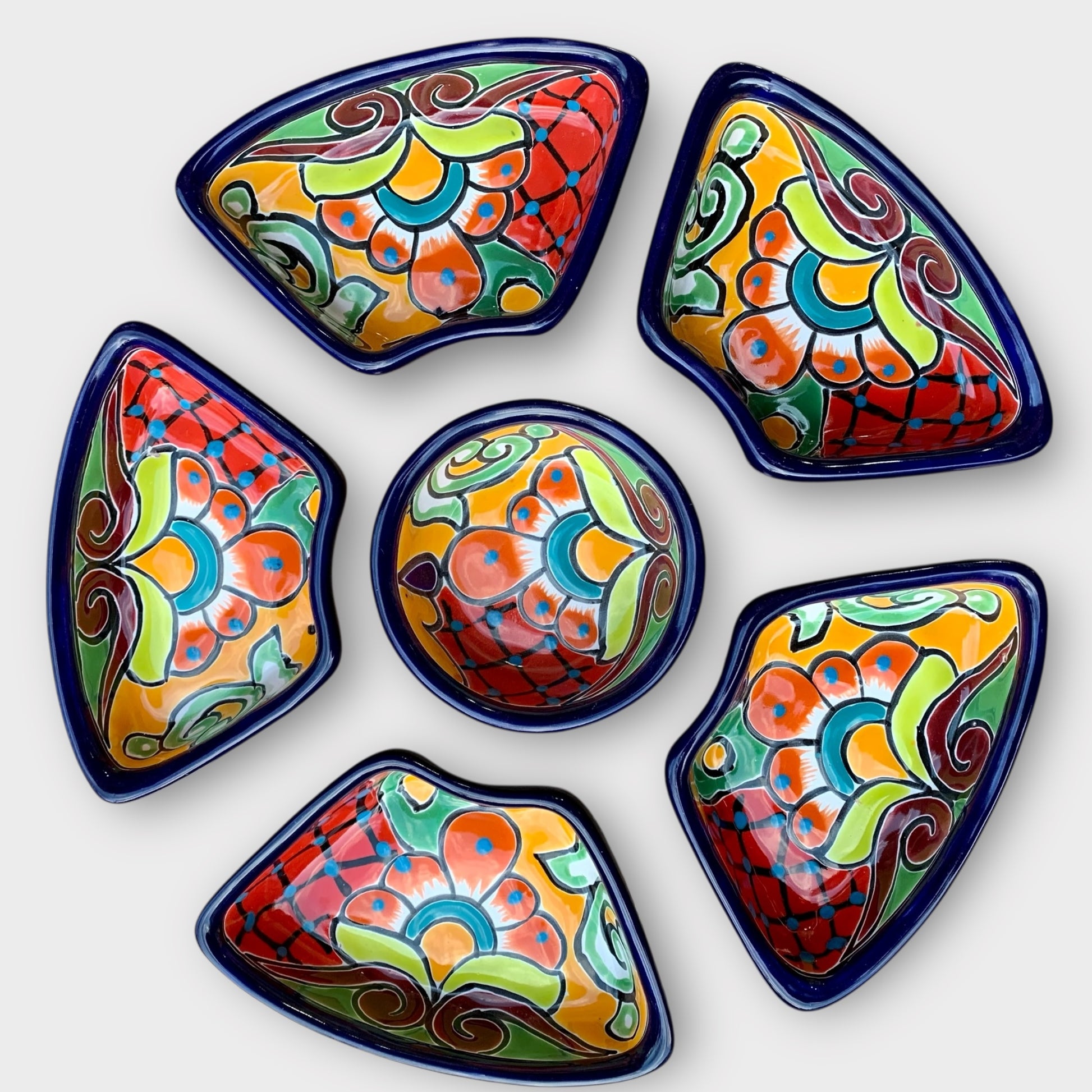 Mexican Talavera sectional serving dish  Sections 
