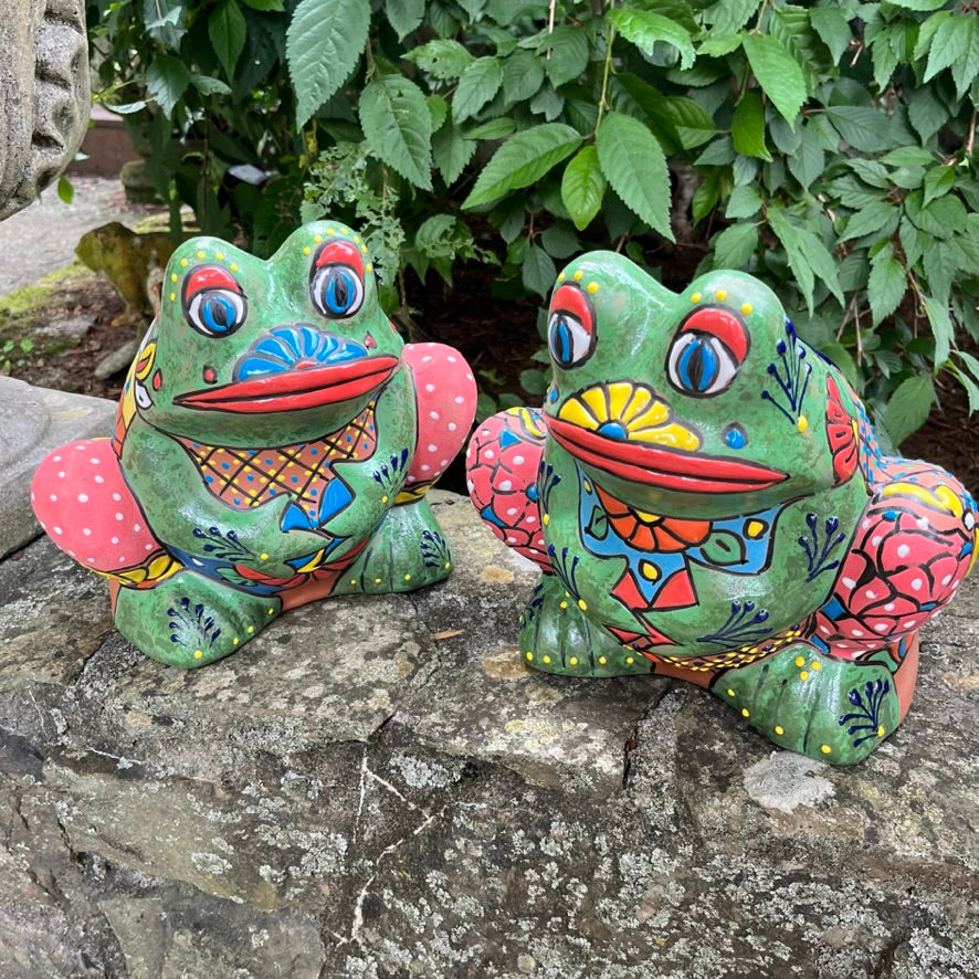 Hand Painted Frog - Mexican Pottery
