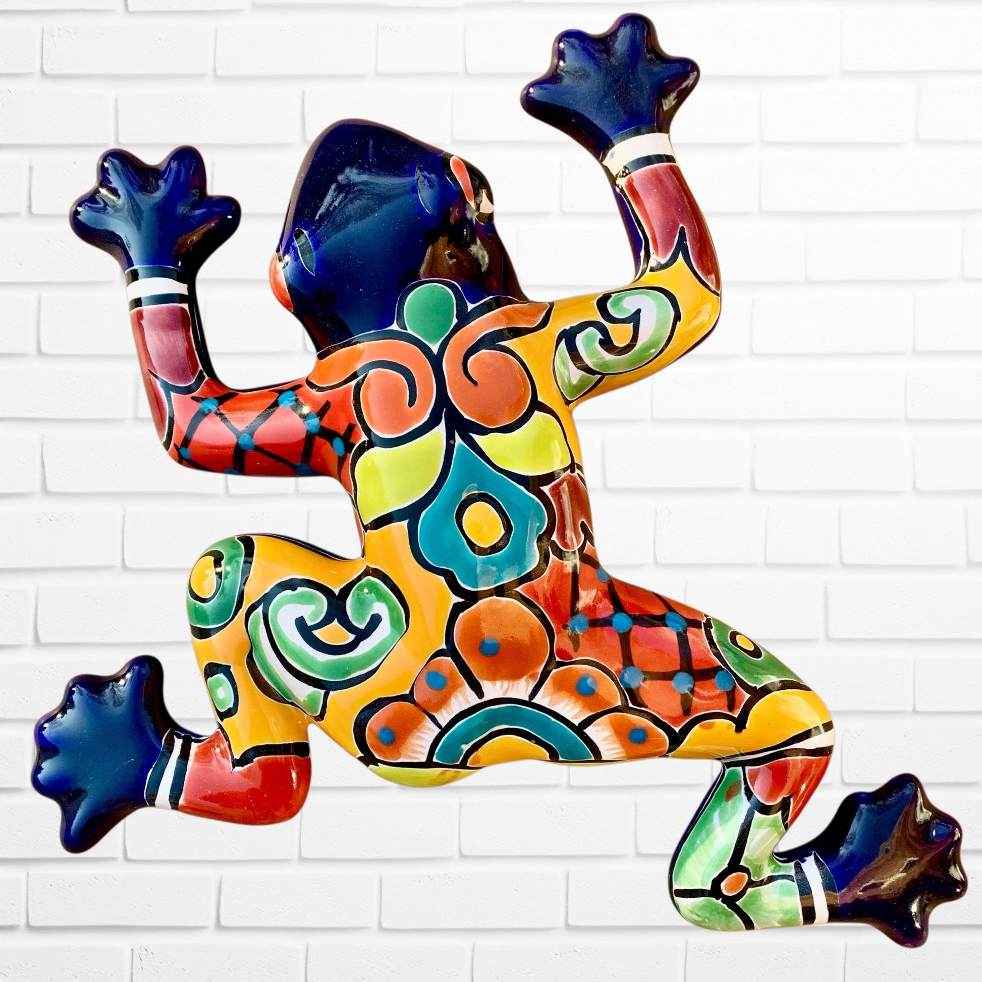 Talavera Gordo wall frog Azul