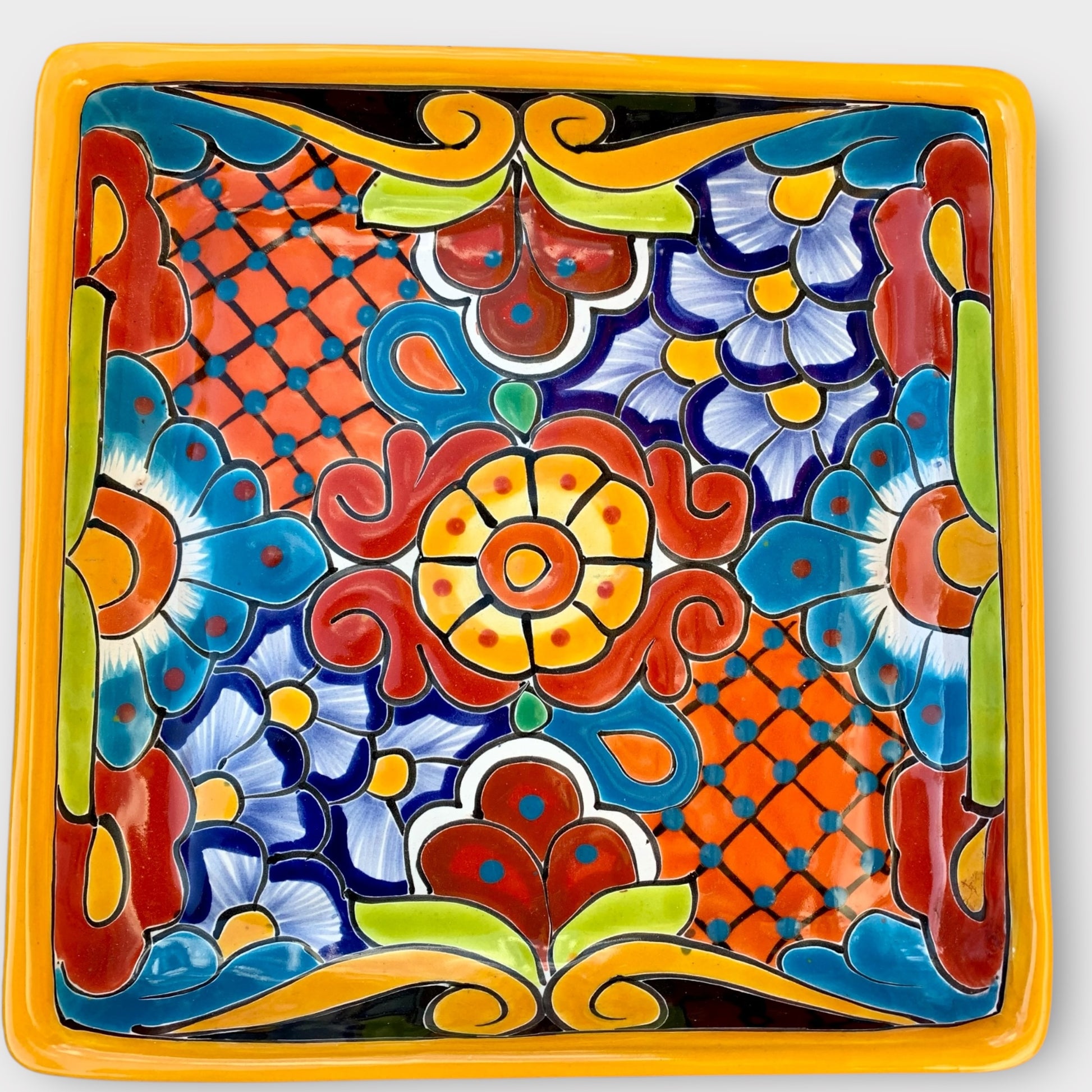 Talavera Serving Dish Cuadrado Bottom Dish