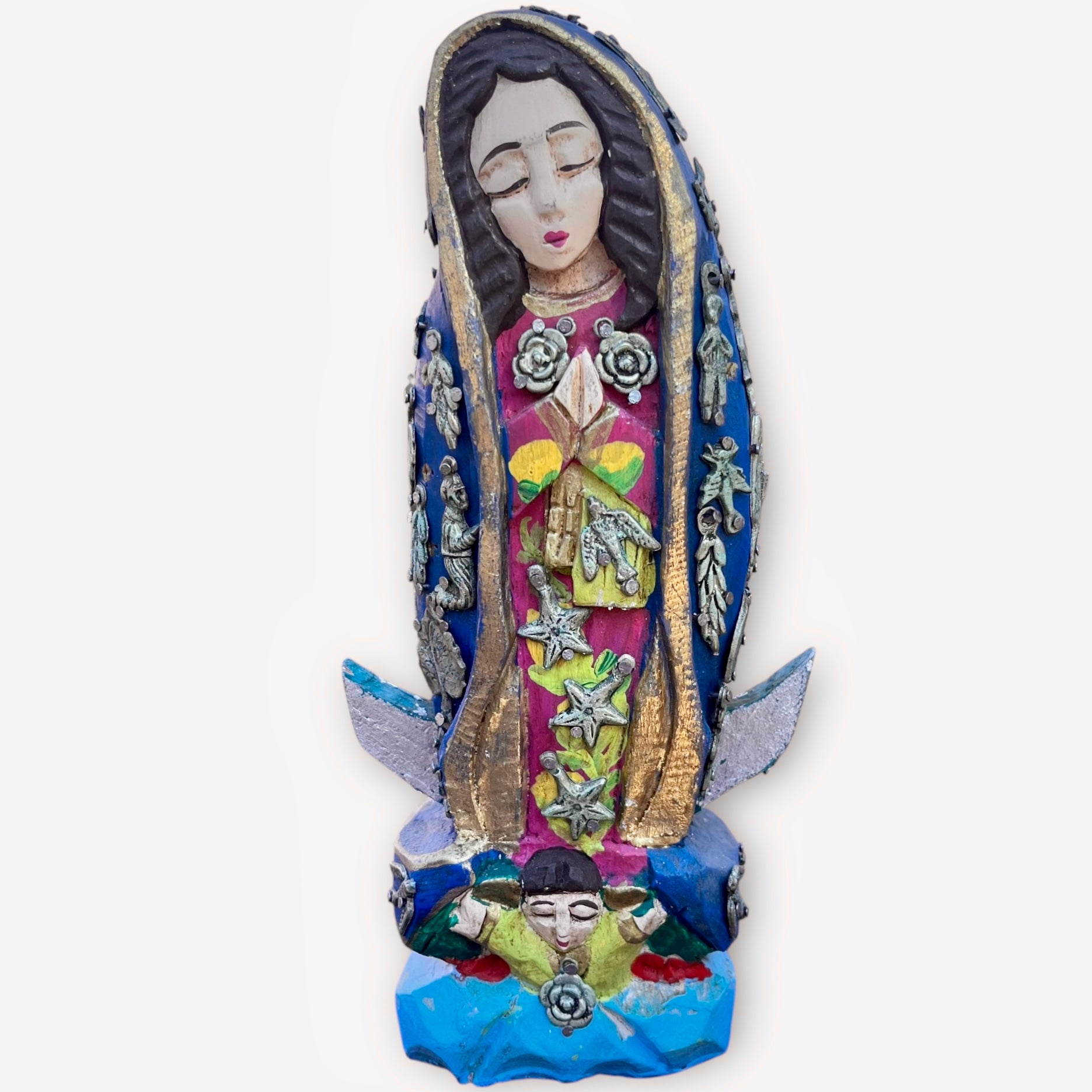 Milagro de Guadalupe with child figurine