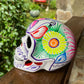 mexican sugar skull hand painted folk art side
