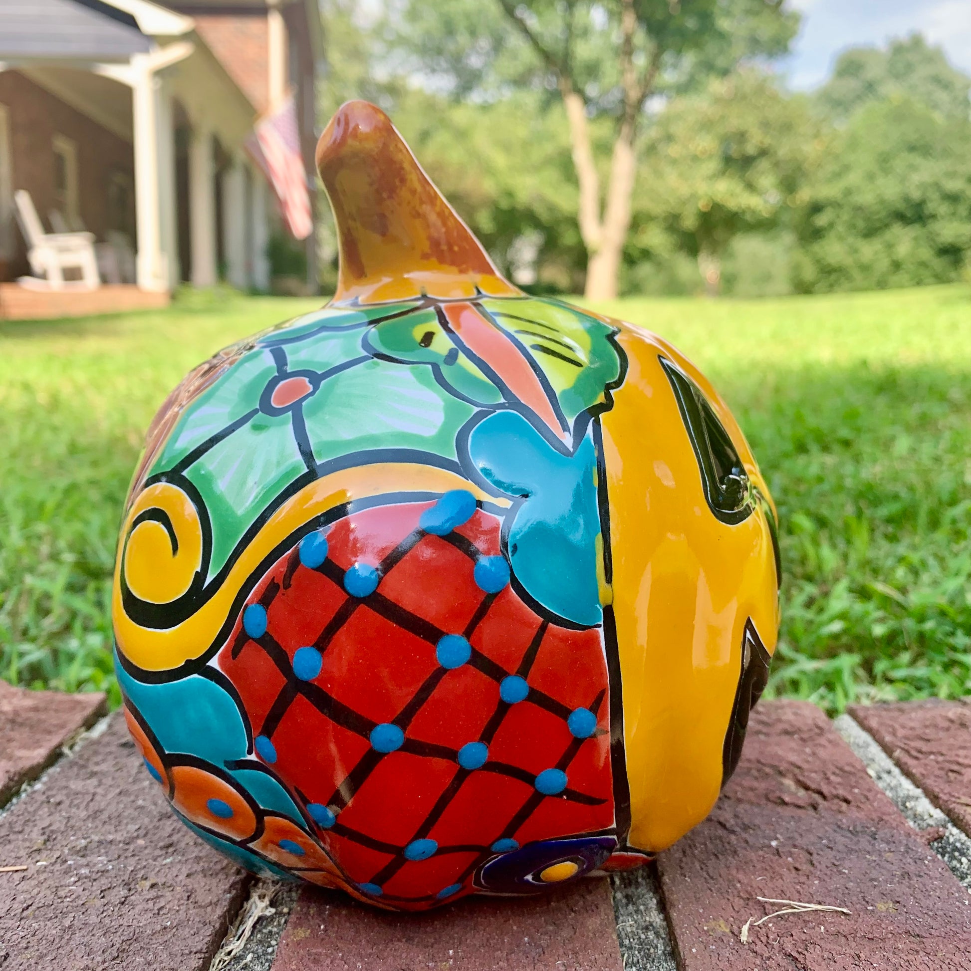 Talavera pumpkin calabaza JOL left side