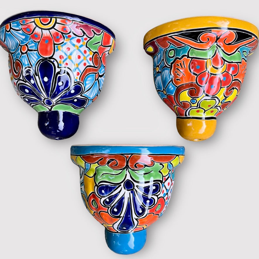 Mexican Talavera Wall Jardiniere Planter