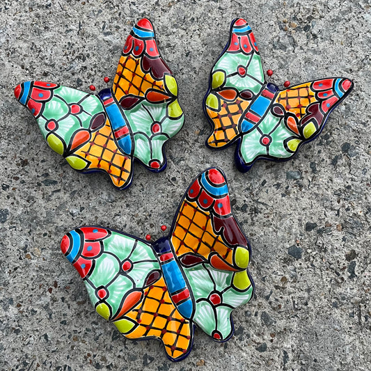 Mexican Talavera Butterfly Set