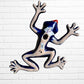 Back view of Mexican Talavera Pottery, frog with hanging hole