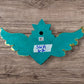 Winged Mexican Milagros Sacred Heart wood wall art Back