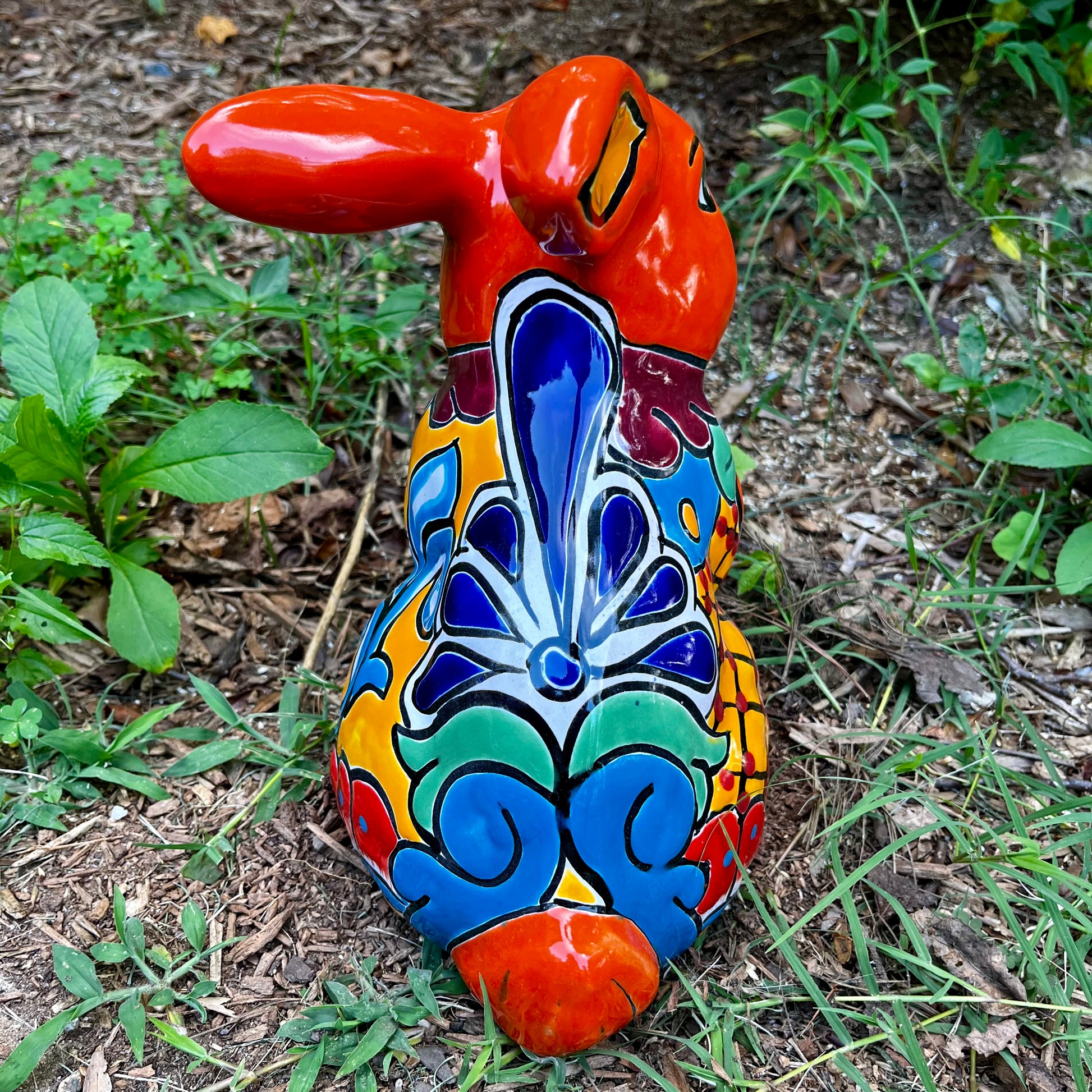 Talavera Rabbit Standing Bunny back