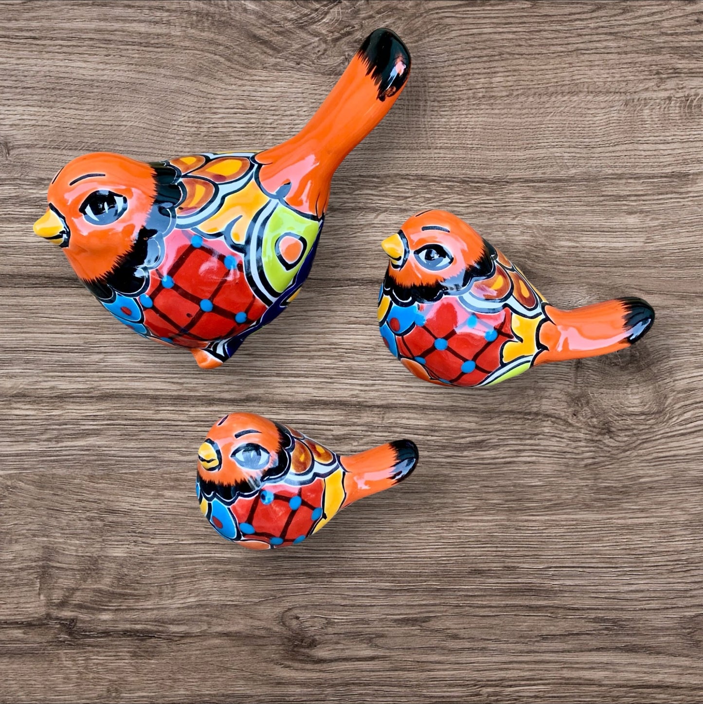 Talavera bird set left side