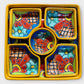 Mexican Talavera sectional square serving dish