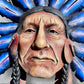Native American Wall Sculpture Face close up