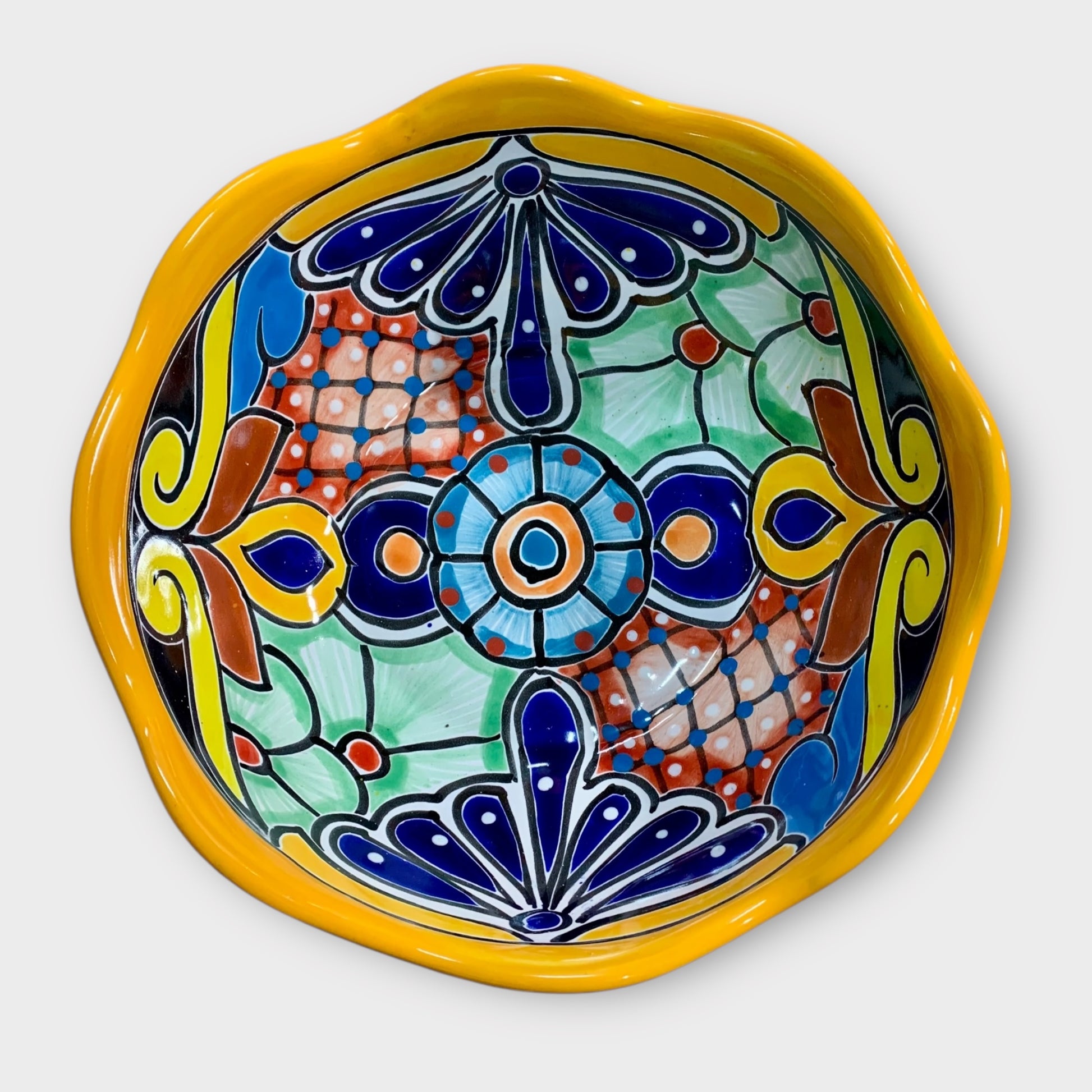 Mexican Talavera Nesting bowl set Amarillo large bowl