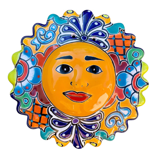 Colorful Talavera Sun Face 9"