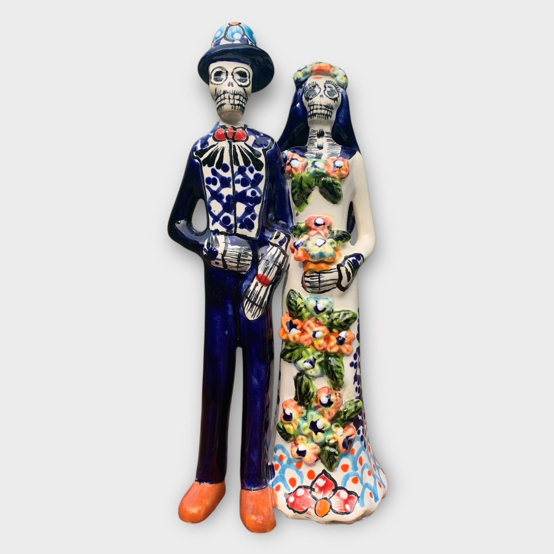 Talavera Catrina bride and groom Chico front 