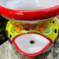 Mexican talavera strawberry pot side opening