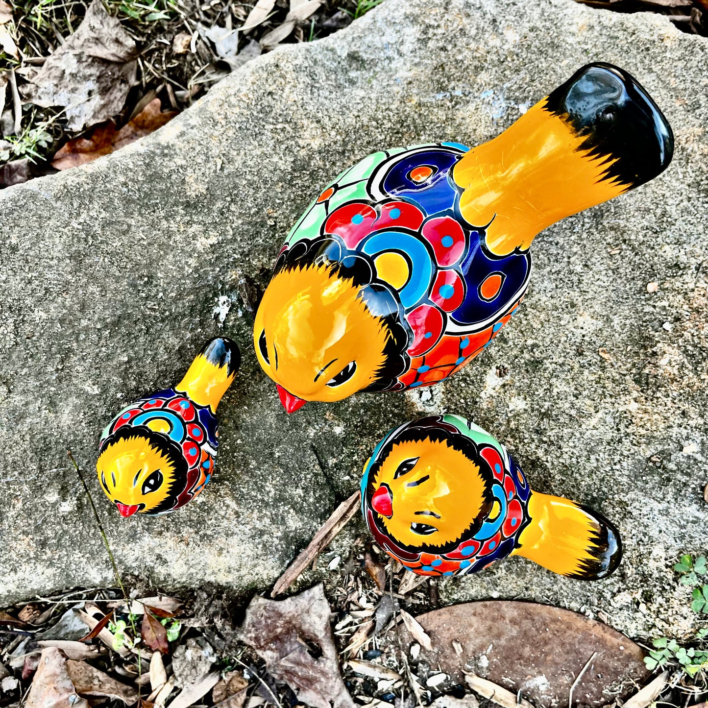 Talavera pottery birds top