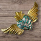 Winged Mexican Milagros Sacred Heart wood wall art