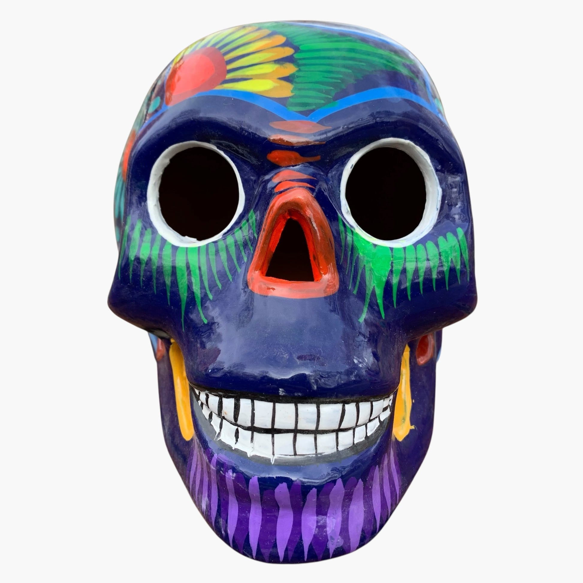 Colorful, Mexican sugar skull front view