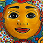 Mexican Talavera Sun face close up