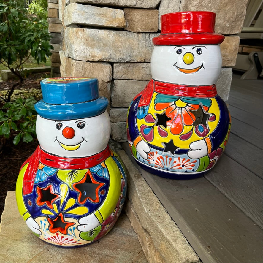 Festive Talavera Snowman Grande