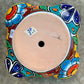 Mexican Talavera strawberry planting pot in Azul Cobalt blue Bottom drain hole