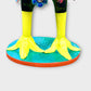 Ortega Floral rooster folk Art 13” feet
