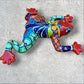 Talavera Gordo Wall Frog Colorful Red side